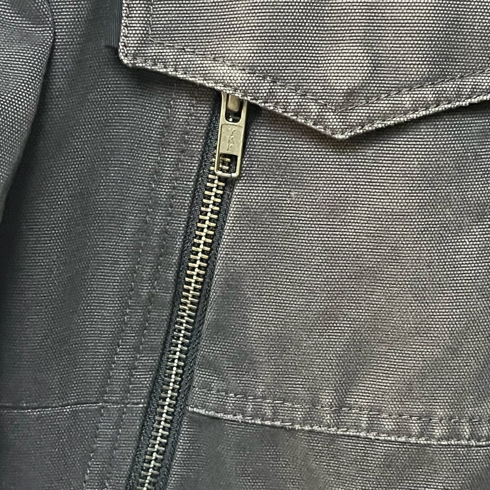 REISS Elbow Canvas Utility Military Jacket Biker 4 Pocket Men's Gray - Picture 5 of 11